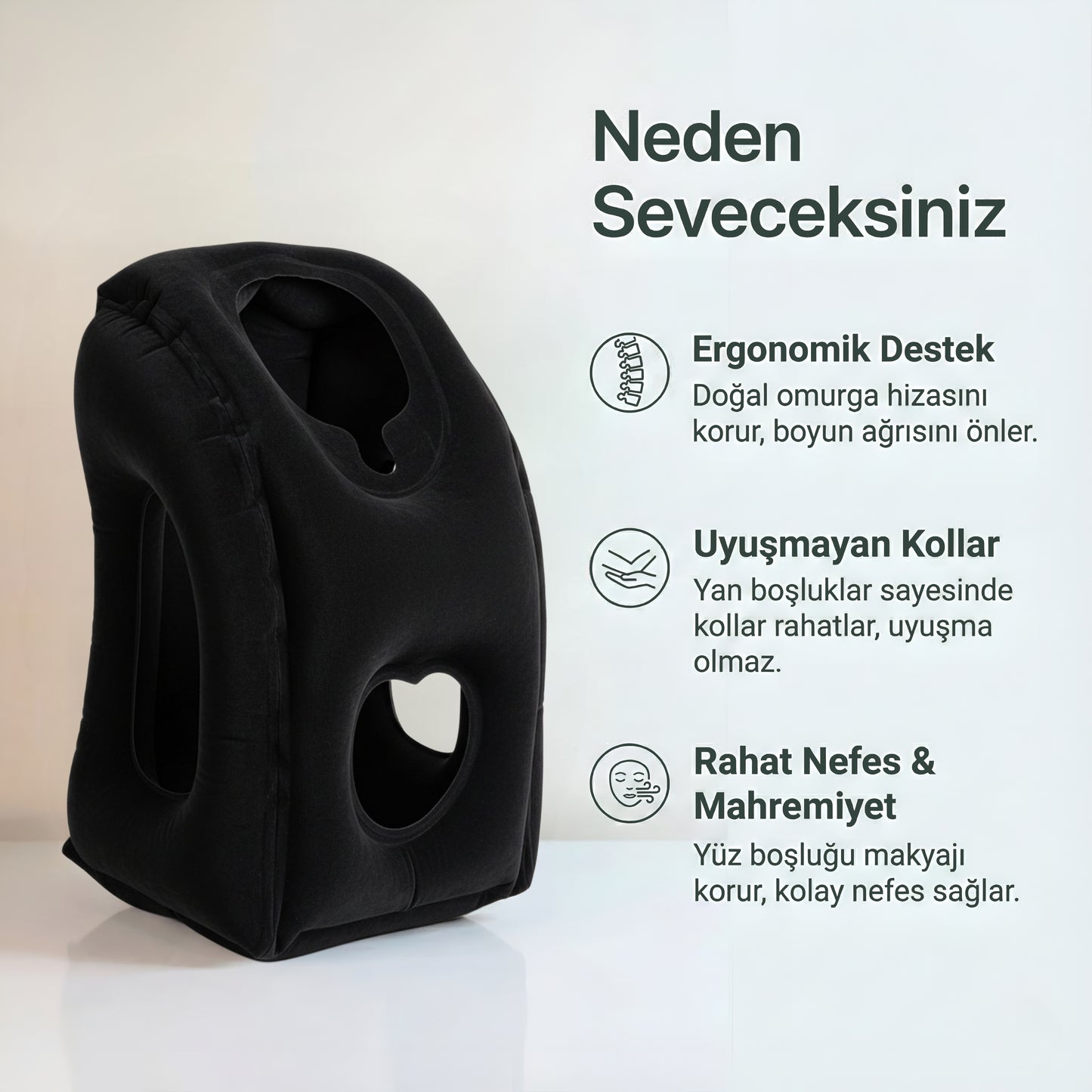 Şişirilebilir Portatif Konfor Yastığı